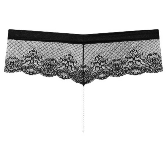 NWT City Chic Fox & Royal Black Portia Chain Thong 22/24 - Picture 1 of 7